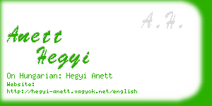 anett hegyi business card